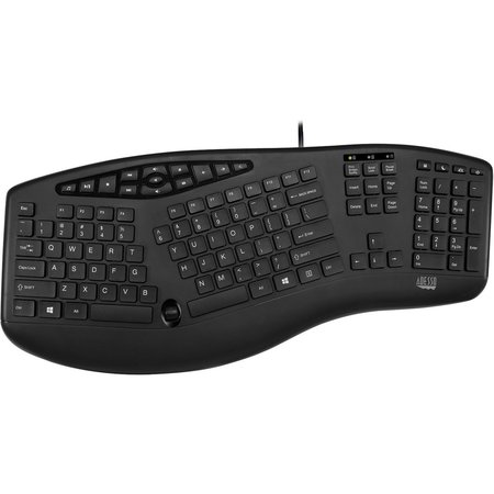 ADESSO Ergonomic Desktop Keyboard, AKB160UB AKB-160UB